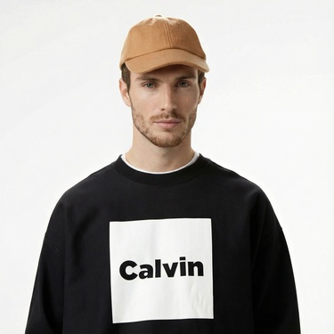  Calvin Klein Premium Fleece  Box  Erkek Siyah Sweatshirt
