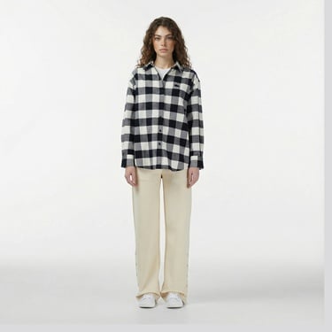  Lacoste Kadın Kareli Siyah Gömlek