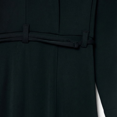  Lacoste Runway Kadın Polo Yaka Koyu Yeşil Elbise