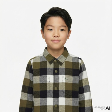  Lacoste Çocuk Haki Gömlek