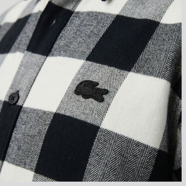  Lacoste Kadın Kareli Siyah Gömlek