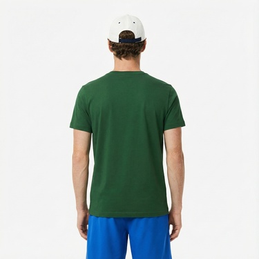  Lacoste Sport X Novak Djokovic Erkek Regular Fit Bisiklet Yaka Yeşil T-Shirt