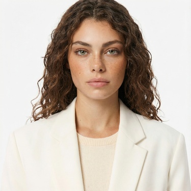  Lacoste Kadın Relaxed Fit Krem Blazer Ceket