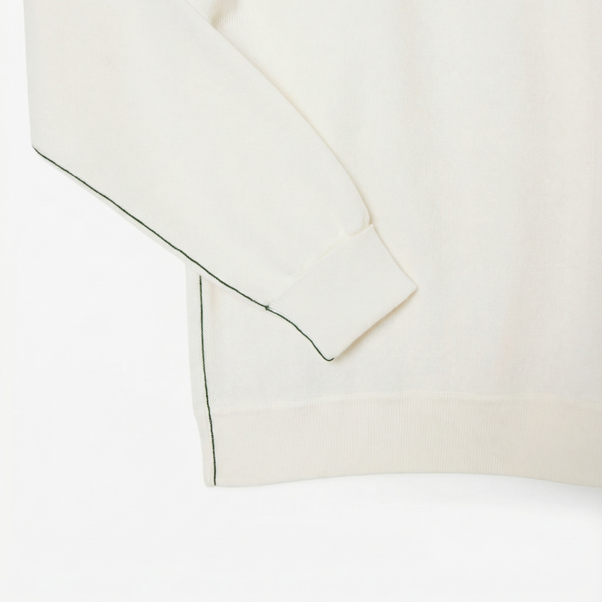 Lacoste Kadın Relaxed Fit Bisiklet Yaka Beyaz Kazak