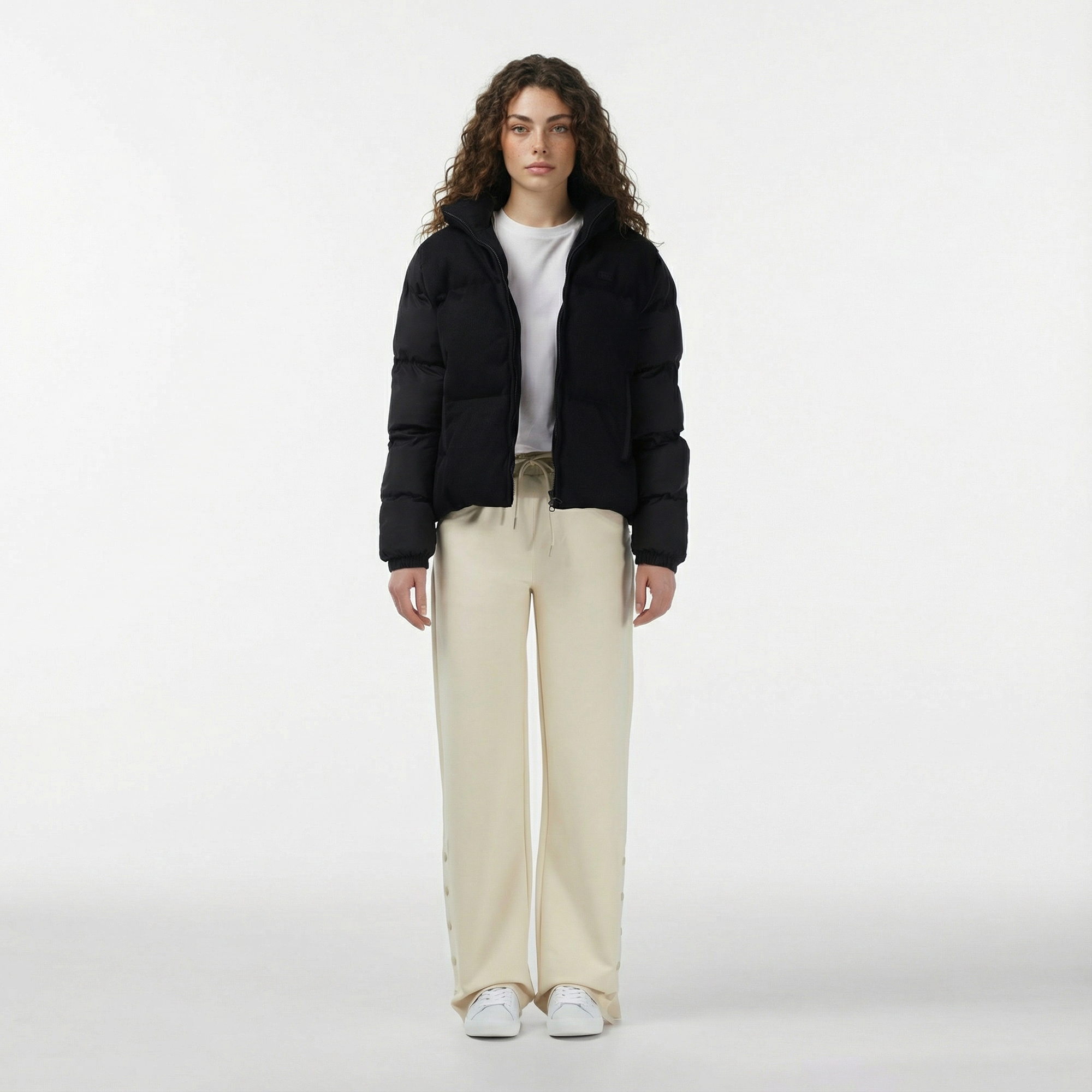  Lacoste Kadın Kapüşonlu Siyah Mont