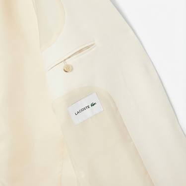  Lacoste Kadın Relaxed Fit Krem Blazer Ceket