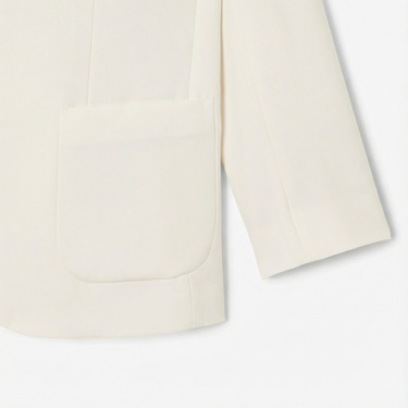  Lacoste Kadın Relaxed Fit Krem Blazer Ceket