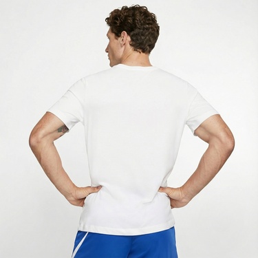  Nike Dri-Fit Crew Solid Erkek Beyaz T-Shirt