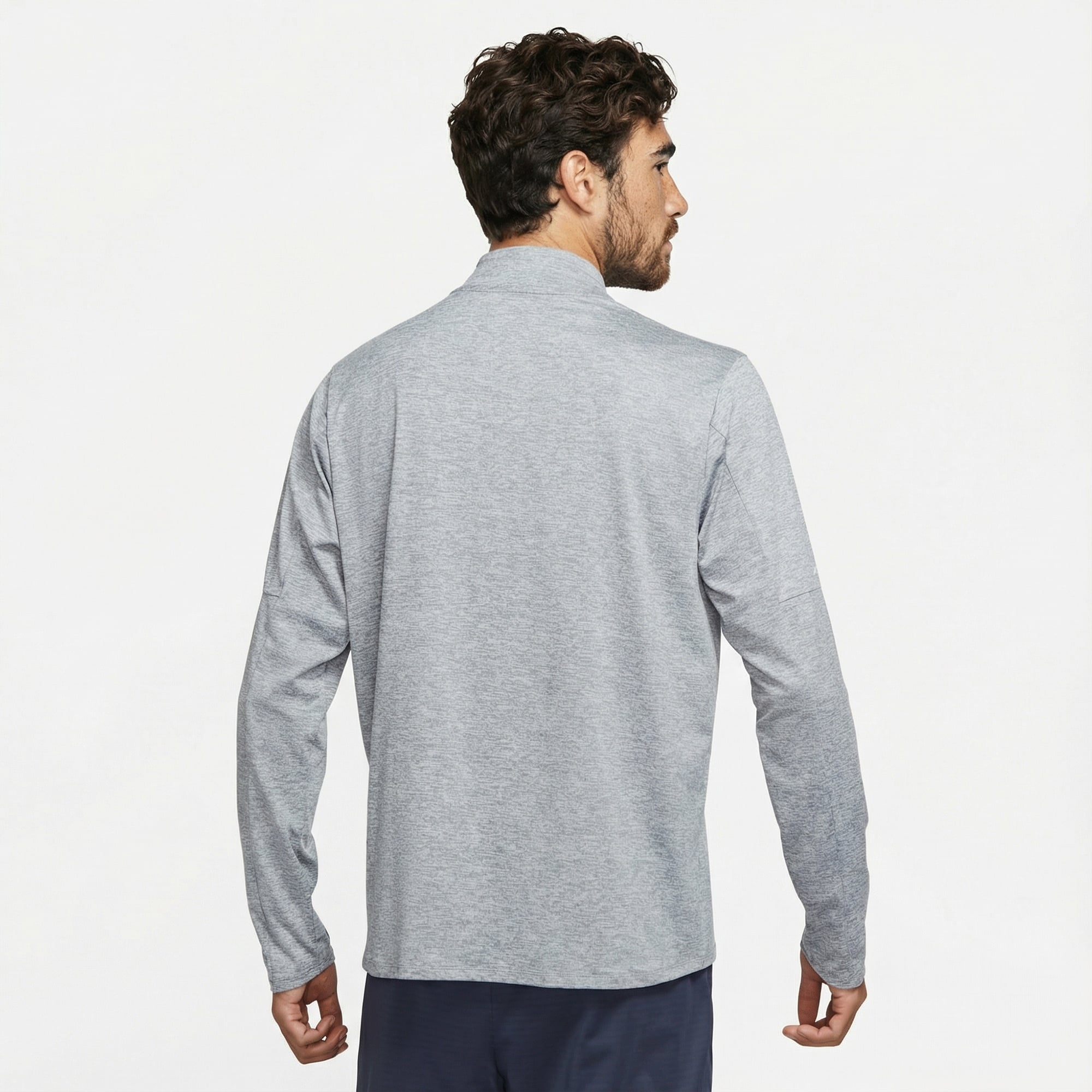 Nike Dri-Fit Element Erkek Gri Uzun Kollu T-Shirt