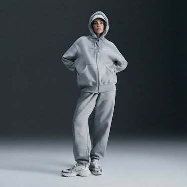  Nike Sportswear Phoenix Fleece Oversize Kadın Gri Hoodie
