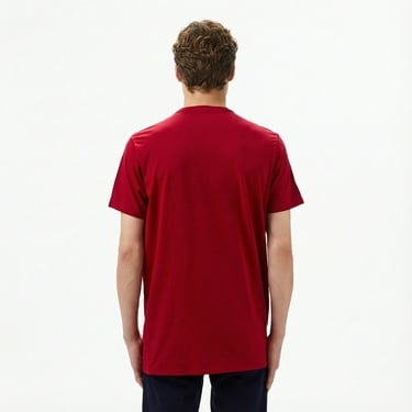  Lacoste Erkek Slim Fit Bisiklet Yaka Bordo T-Shirt