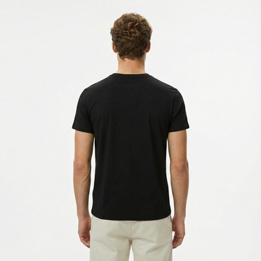  Lacoste Erkek Slim Fit Bisiklet Yaka Siyah T-Shirt