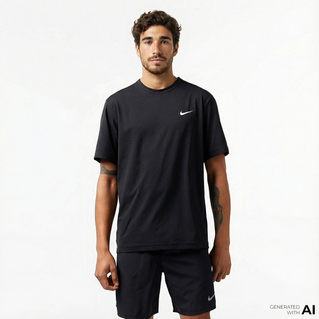  Nike Dri-Fit Hyverse Erkek Siyah T-Shirt
