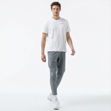  Nike Dri-Fit Miler Erkek Beyaz T-Shirt