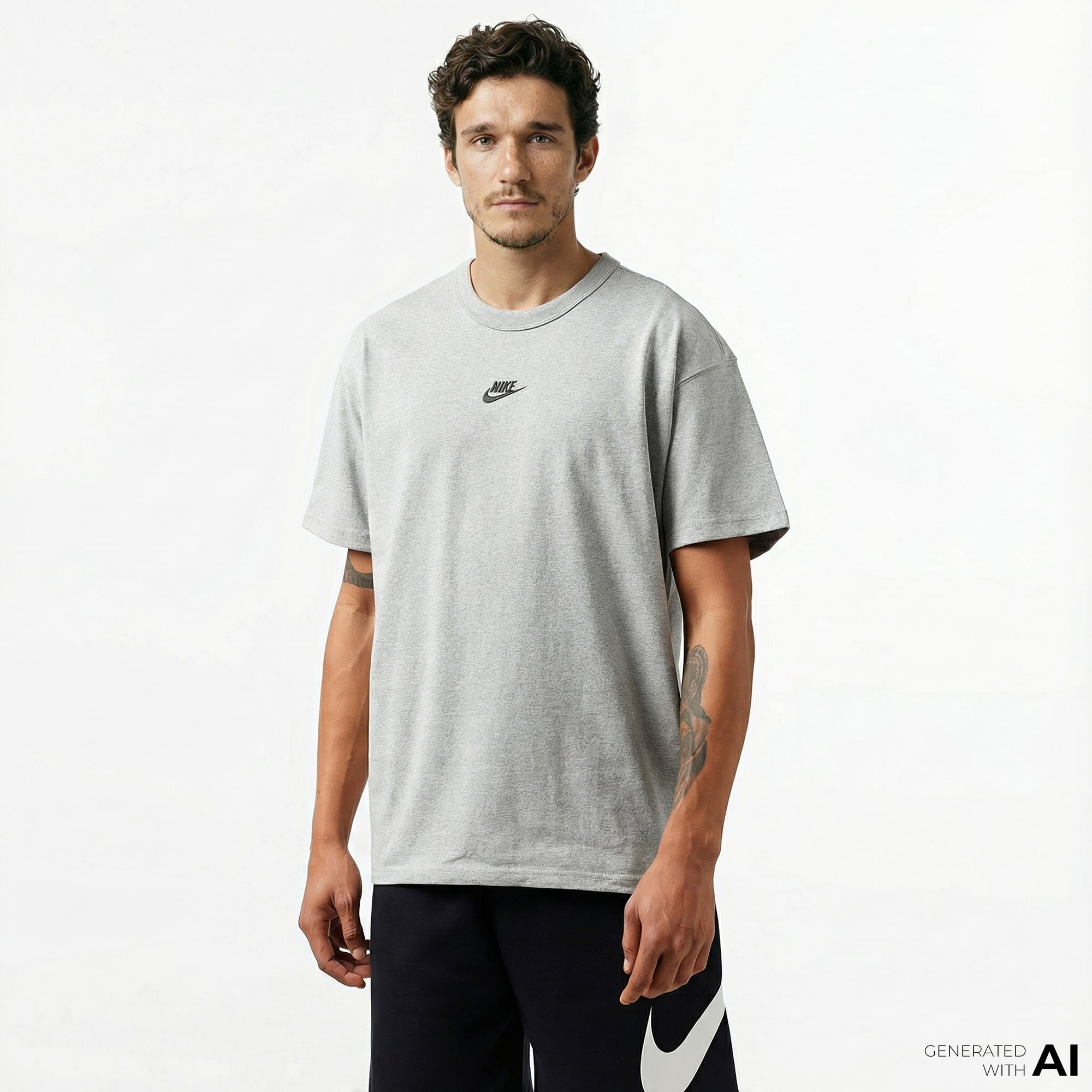Nike Sportswear Premium Essential Sustainable Erkek Gri T-Shirt