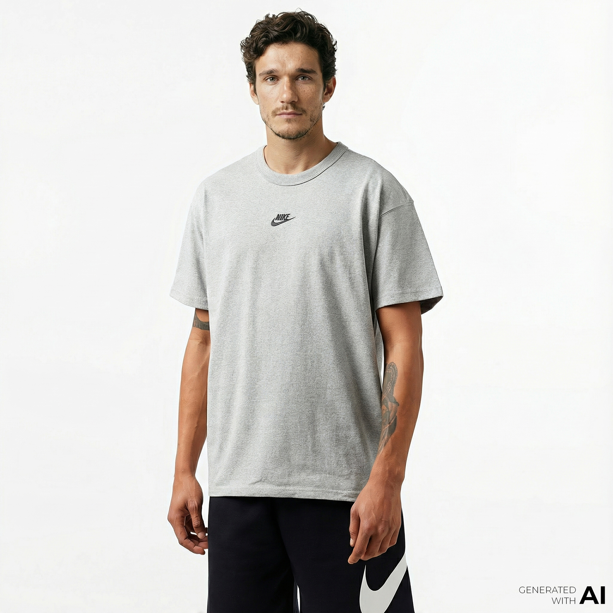  Nike Sportswear Premium Essential Sustainable Erkek Gri T-Shirt