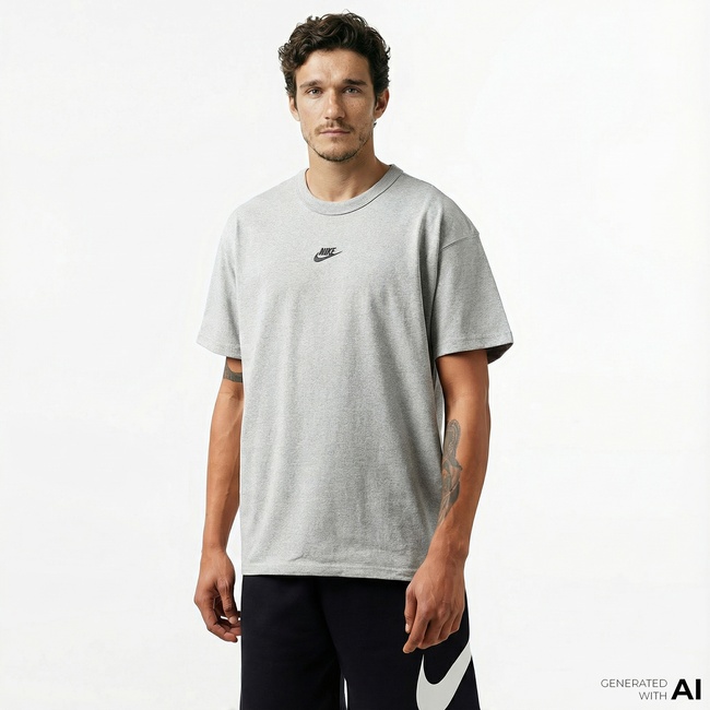  Nike Sportswear Premium Essential Sustainable Erkek Gri T-Shirt