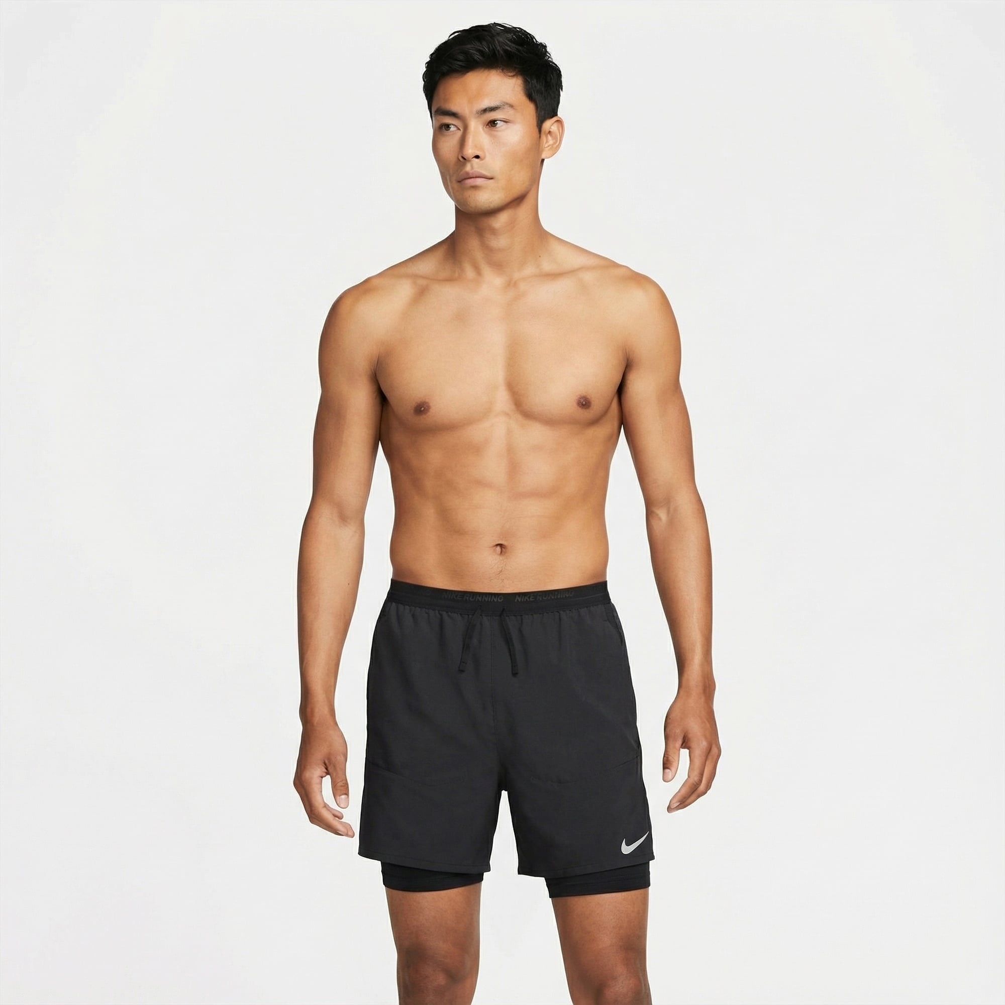 Nike Dri-Fit Stride 13 cm Hybrid Erkek Siyah Şort