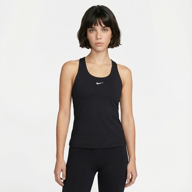  Nike Dri-Fit Swoosh Tank Kadın Siyah Kolsuz T-Shirt