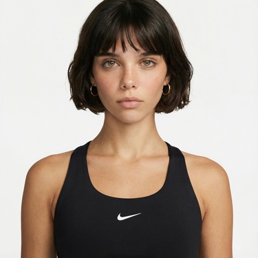  Nike Dri-Fit Swoosh Tank Kadın Siyah Kolsuz T-Shirt