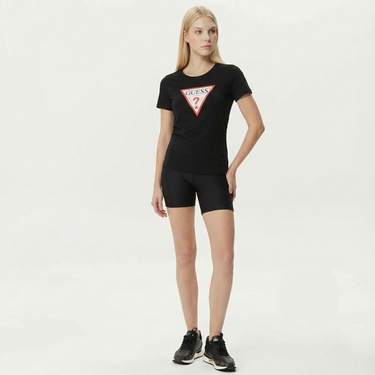 Guess Original Kadın Siyah T-Shirt