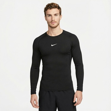  Nike Pro Dri-Fit Top Erkek Siyah Uzun Kollu T-Shirt