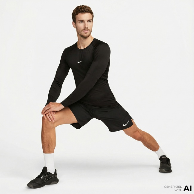  Nike Pro Dri-Fit Top Erkek Siyah Uzun Kollu T-Shirt