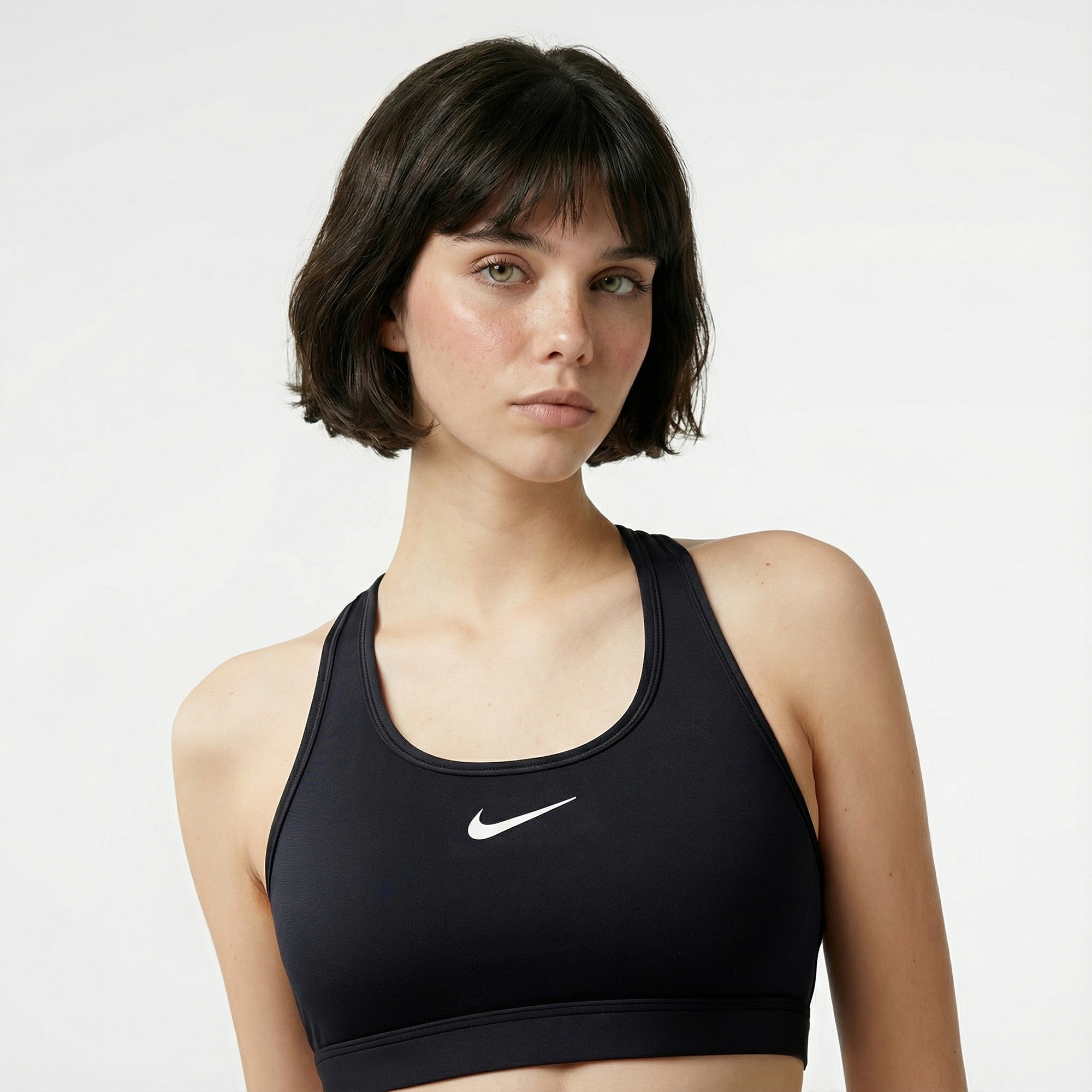 Nike Swoosh Med Sport Kadın Siyah Bra