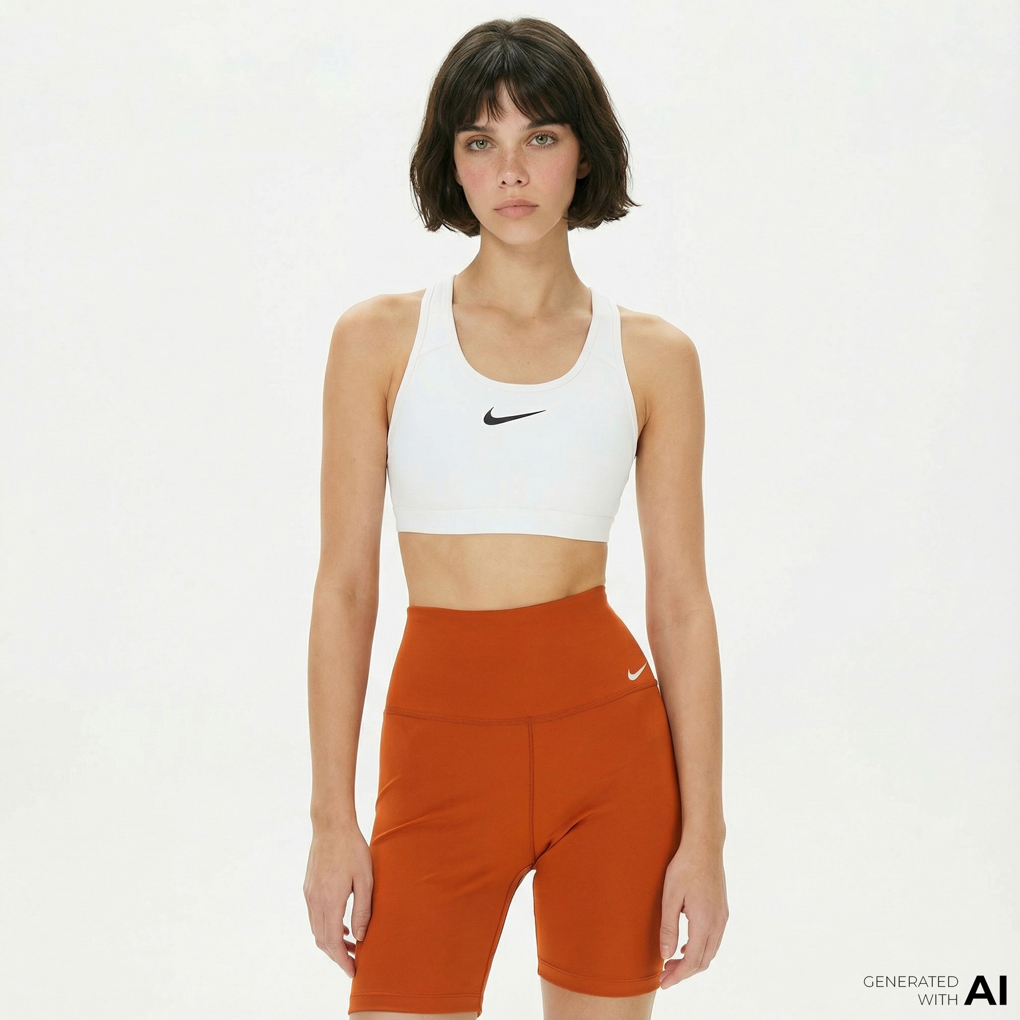 Nike Dri-Fit Swoosh High Support Kadın Beyaz Bra