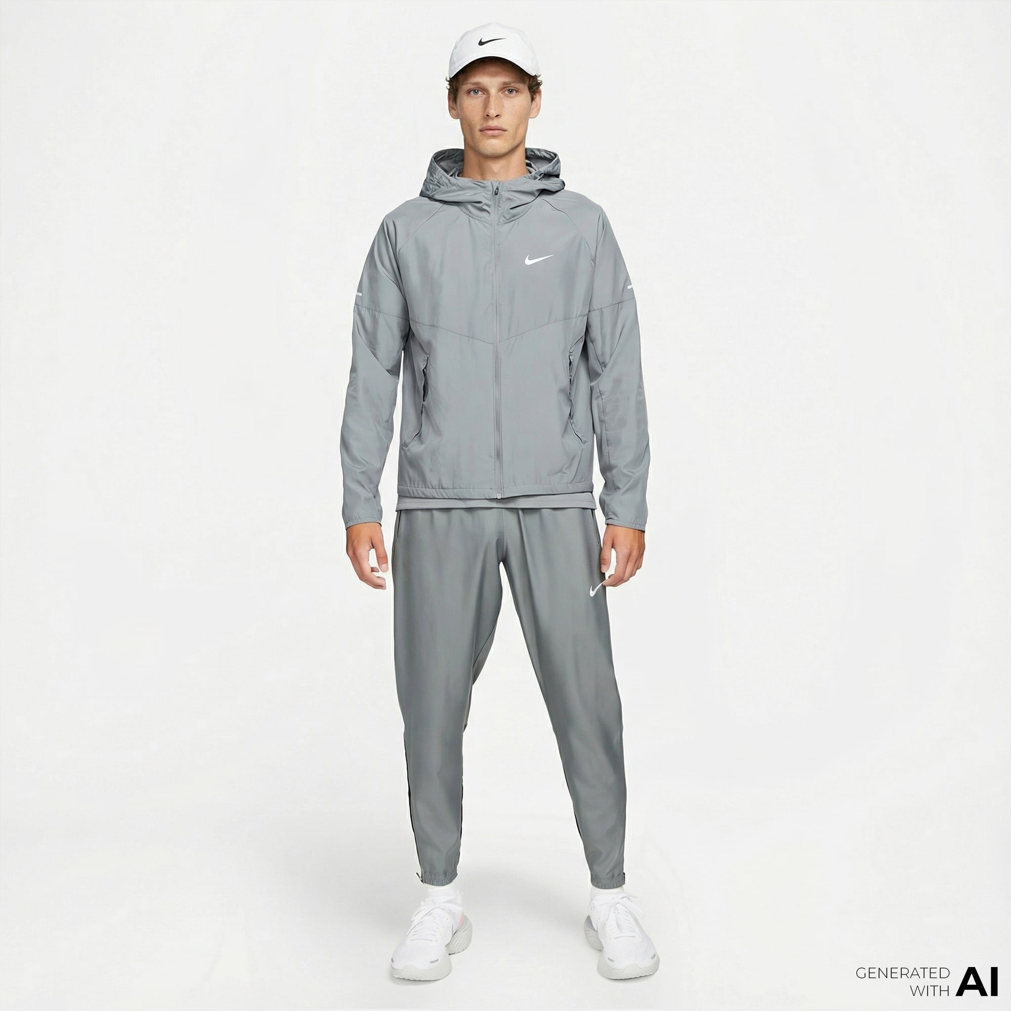 Nike Repel Miler Erkek Gri Rüzgarlık