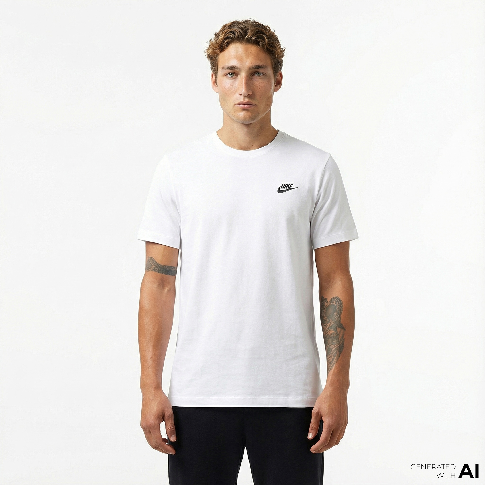 Nike Sportswear Club Erkek Beyaz T-Shirt