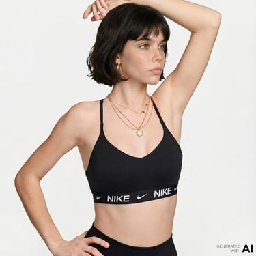  Nike Dri-Fit Indy Hafif Destekli Kadın Siyah Bra