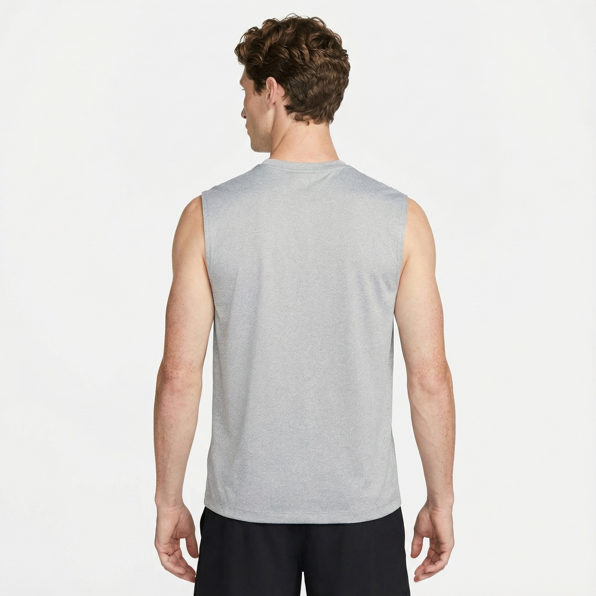 Nike Dri-Fit Sl Reset Erkek Gri Kolsuz T-Shirt