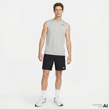  Nike Dri-Fit Sl Reset Erkek Gri Kolsuz T-Shirt