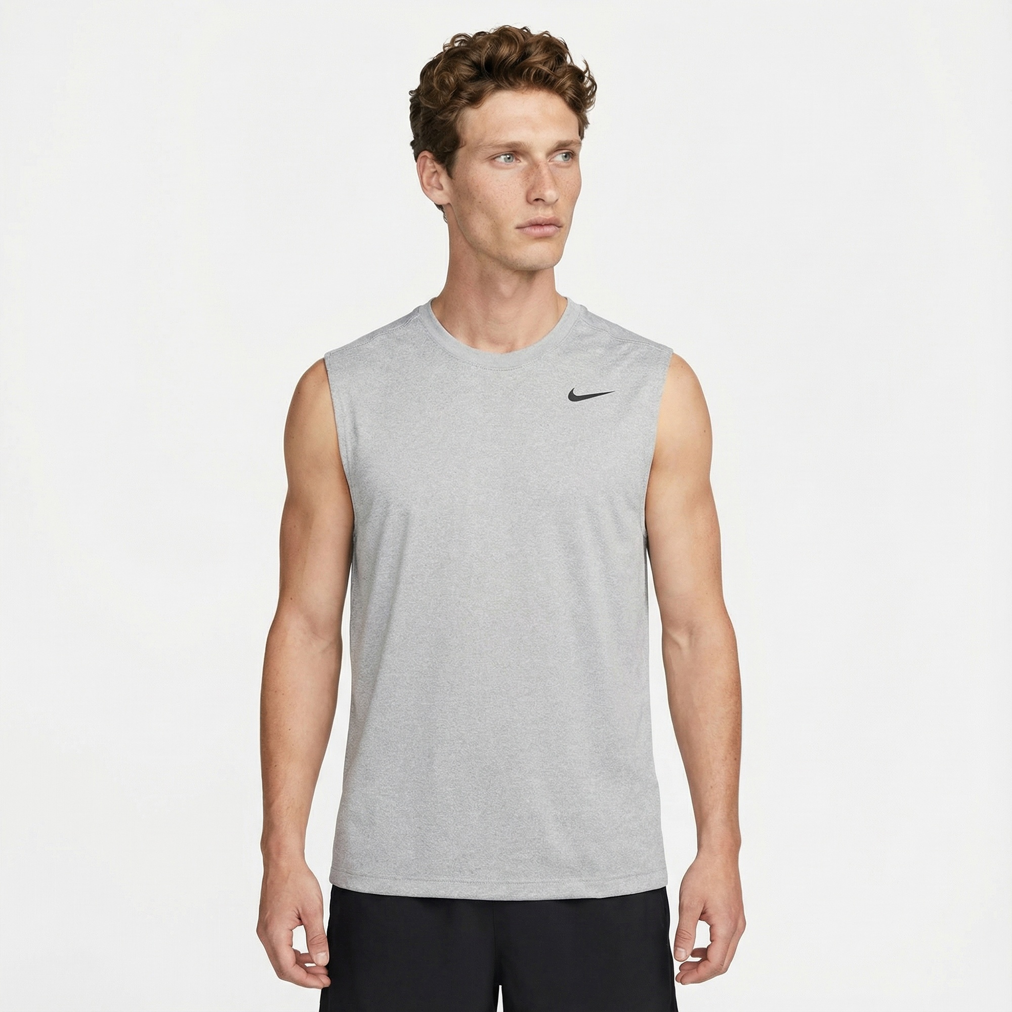 Nike Dri-Fit Sl Reset Erkek Gri Kolsuz T-Shirt