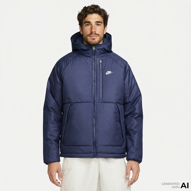  Nike Sportswear Therma-Fit Repel Erkek Lacivert Mont