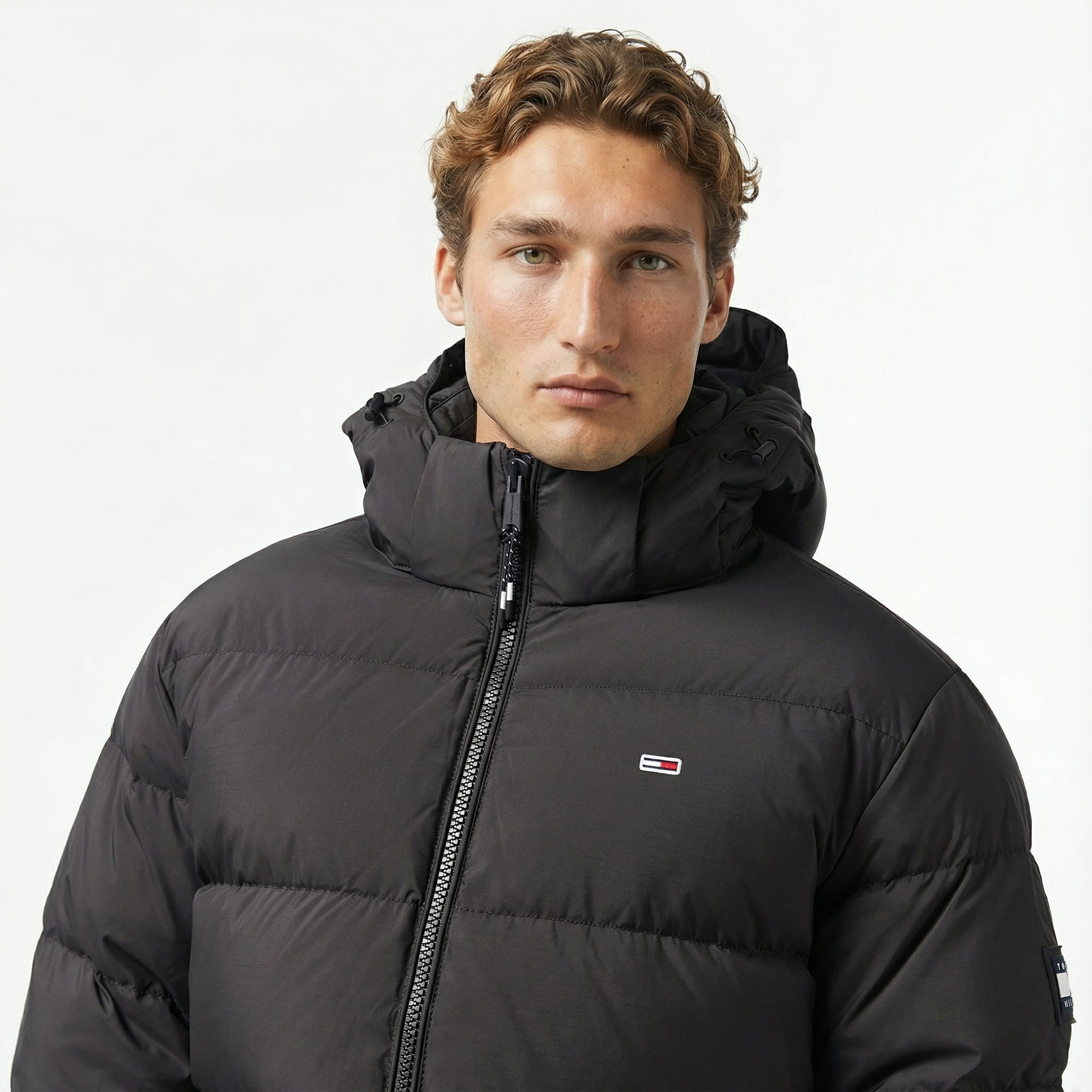 Tommy Hilfiger Essential Down Erkek Siyah Puffer Mont