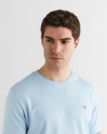  GANT Erkek Mavi Bisiklet Yaka Regular Fit T-Shirt