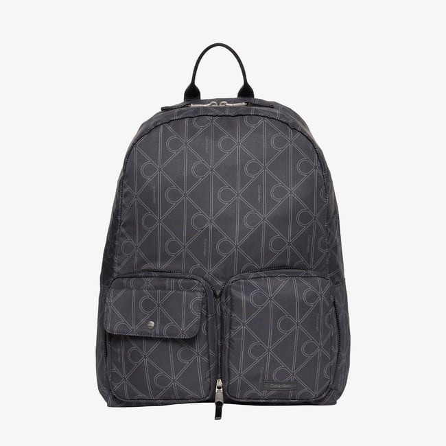  Calvin Klein Printed Emblem Nylon Erkek Gri Tote Çanta