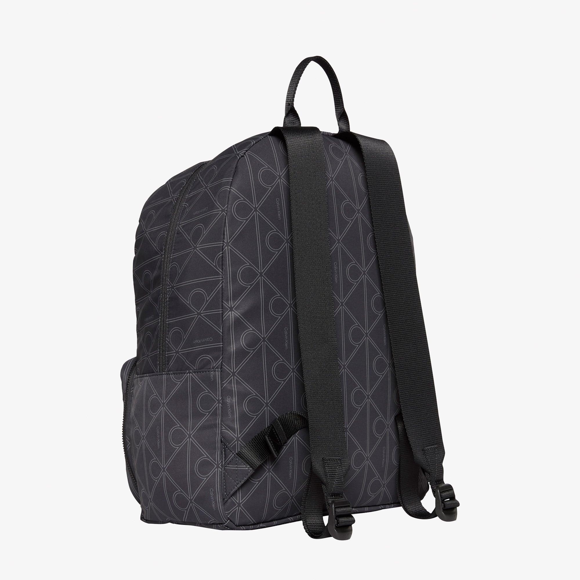 Calvin Klein Printed Emblem Nylon Erkek Gri Tote Çanta
