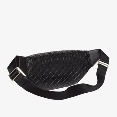  Calvin Klein Emblem Emboss Waistbag Erkek Siyah Bel Çantası