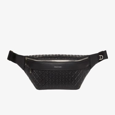  Calvin Klein Emblem Emboss Waistbag Erkek Siyah Bel Çantası