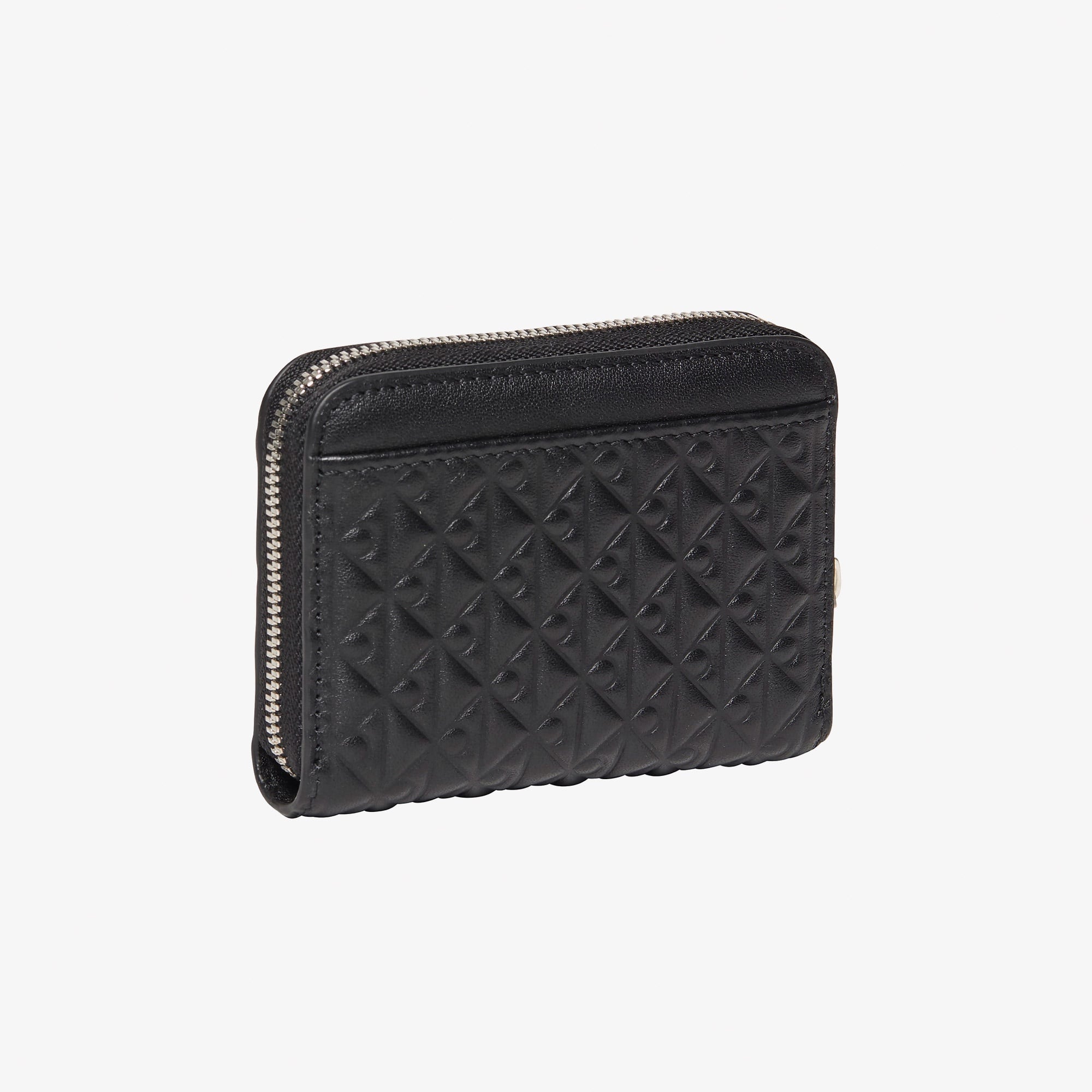 Calvin Klein Emblem Embossed Zip Around Kadın Siyah Cüzdan