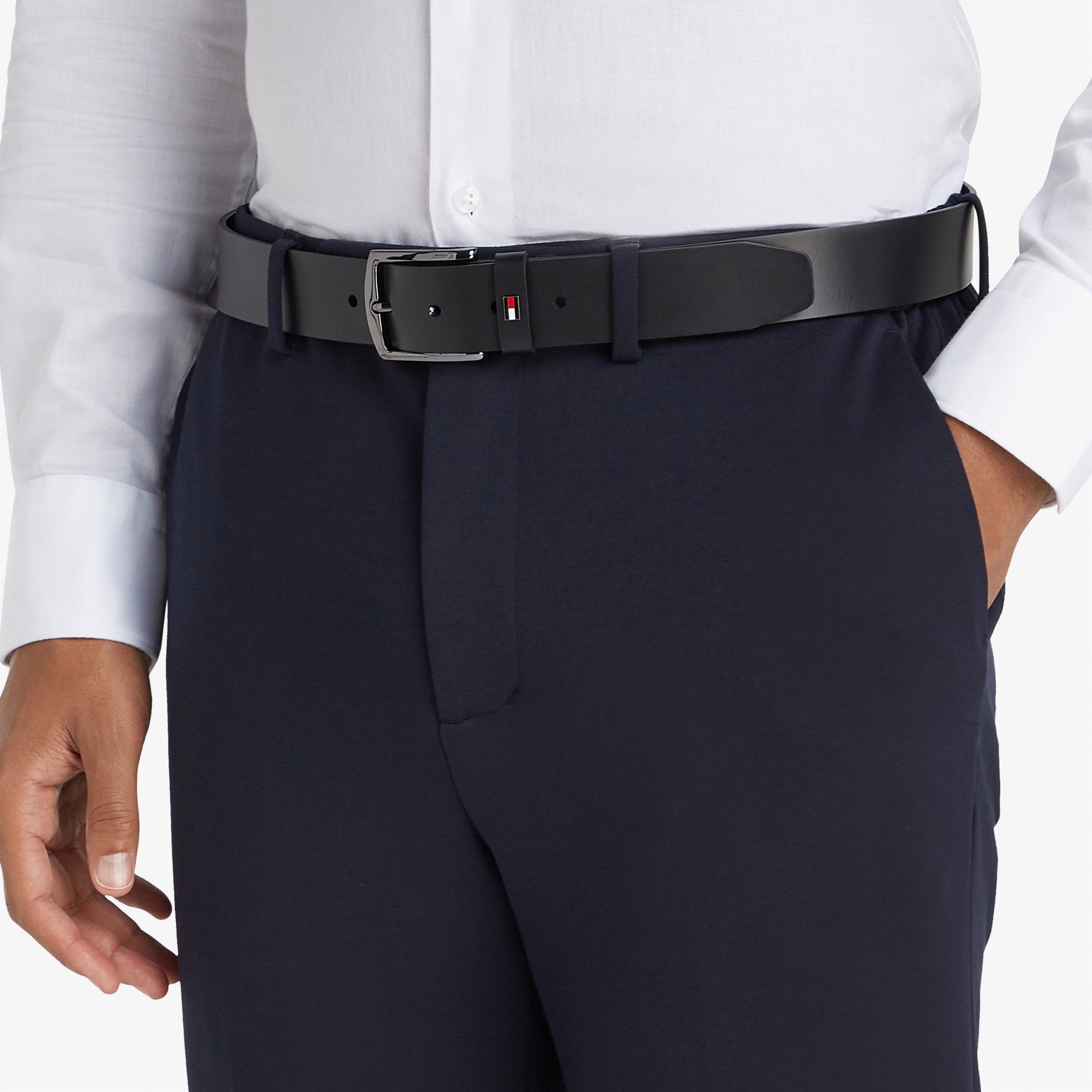 Tommy Hilfiger Denton Erkek Siyah Kemer