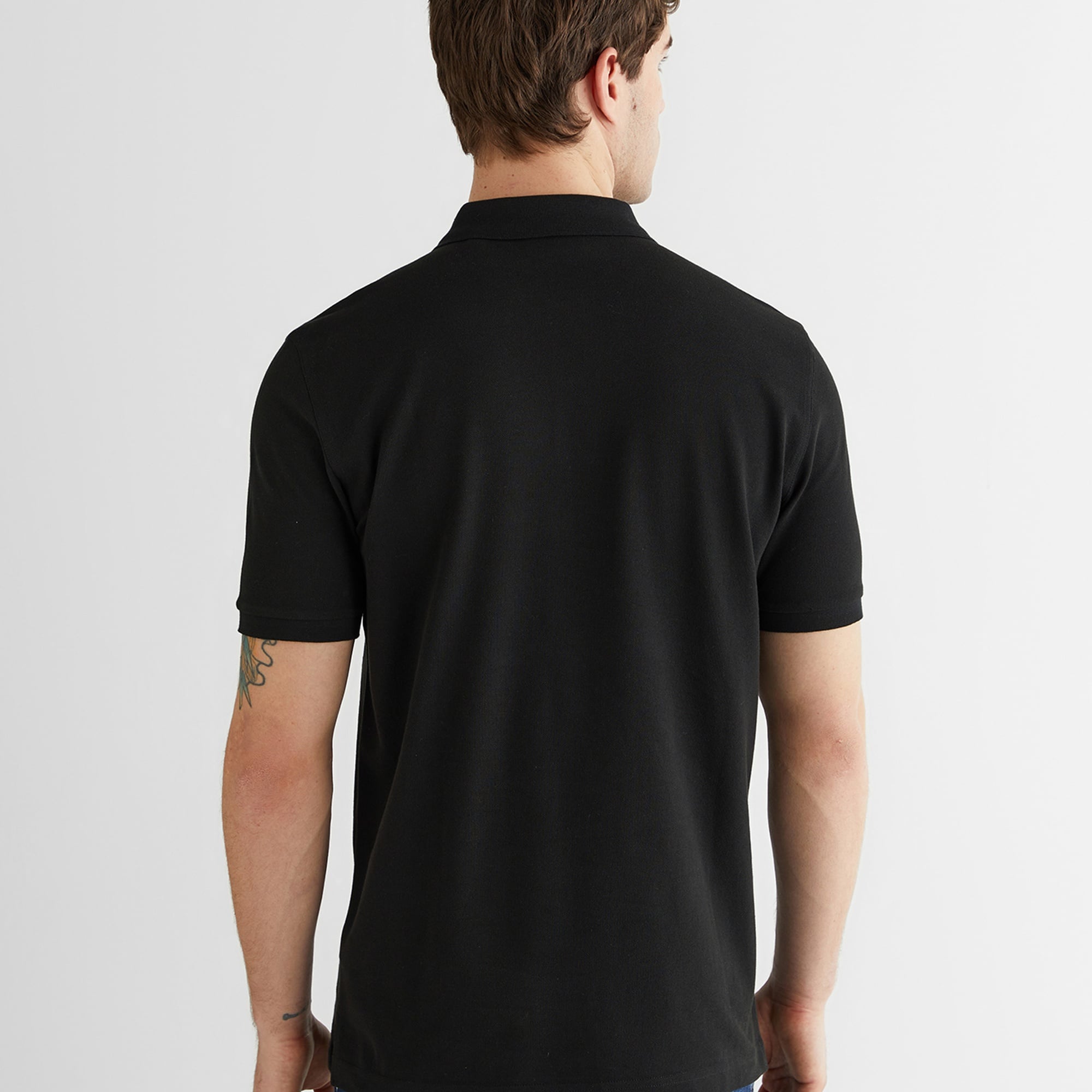 GANT Erkek Siyah Regular Fit Düğmeli Polo Yaka T-Shirt