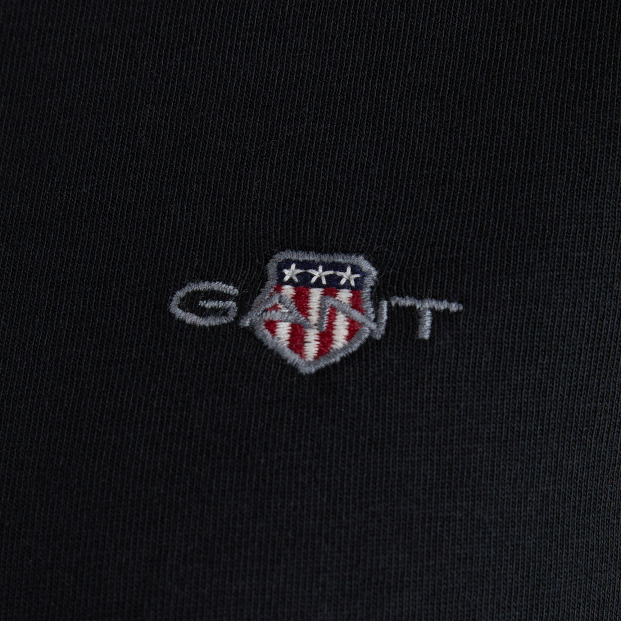 GANT Kadın Siyah Bisiklet Yaka Regular Fit Logolu T-Shirt