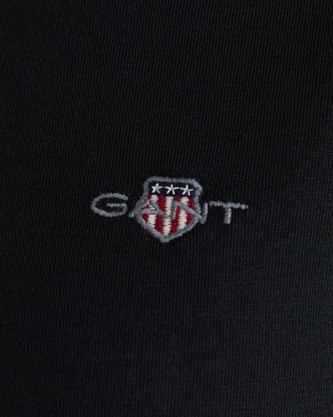  GANT Kadın Siyah Bisiklet Yaka Regular Fit T-Shirt