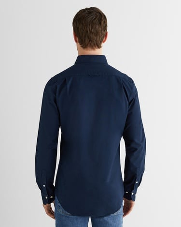  GANT Erkek Lacivert Slim Fit Çizgili Gömlek