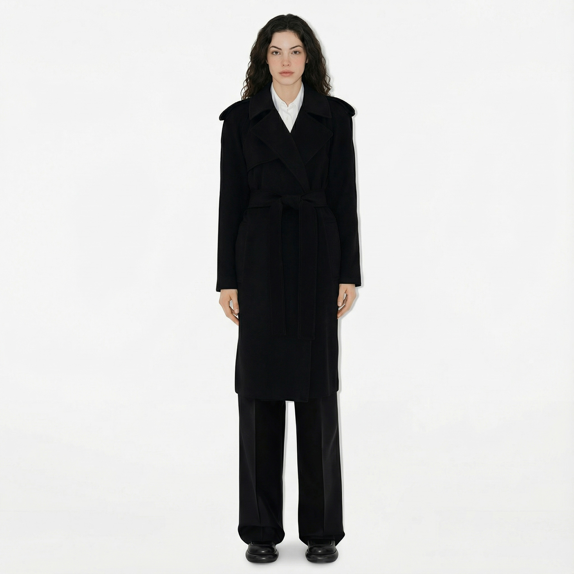 Burberry Kaşmir Wrap Kadın Siyah Mont.8093842.-