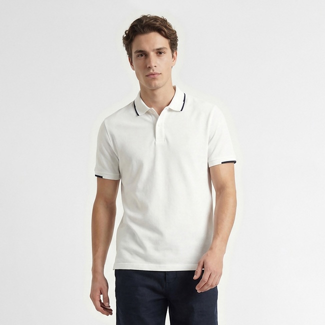  Nautica Erkek Beyaz Regular Fit Polo Yaka T-Shirt